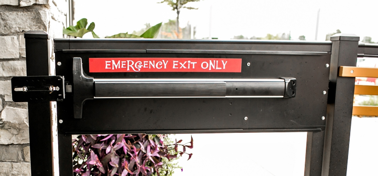 emergency push bar installation in Rio del Mar