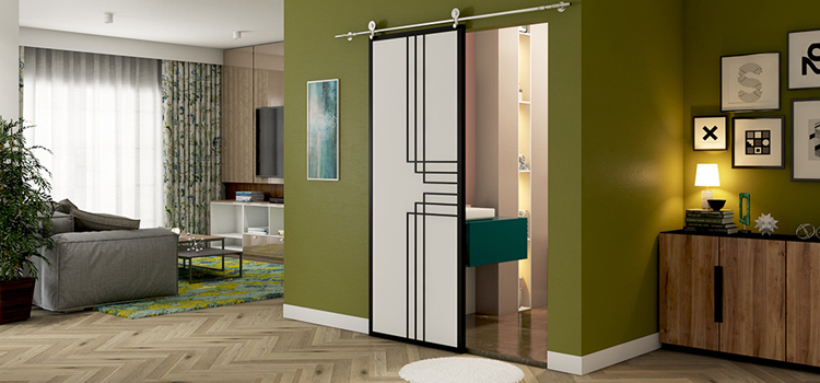 sliding bathroom door installation in Rio del Mar